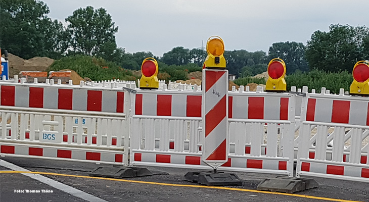 Donaubrücke Bertoldsheim gesperrt